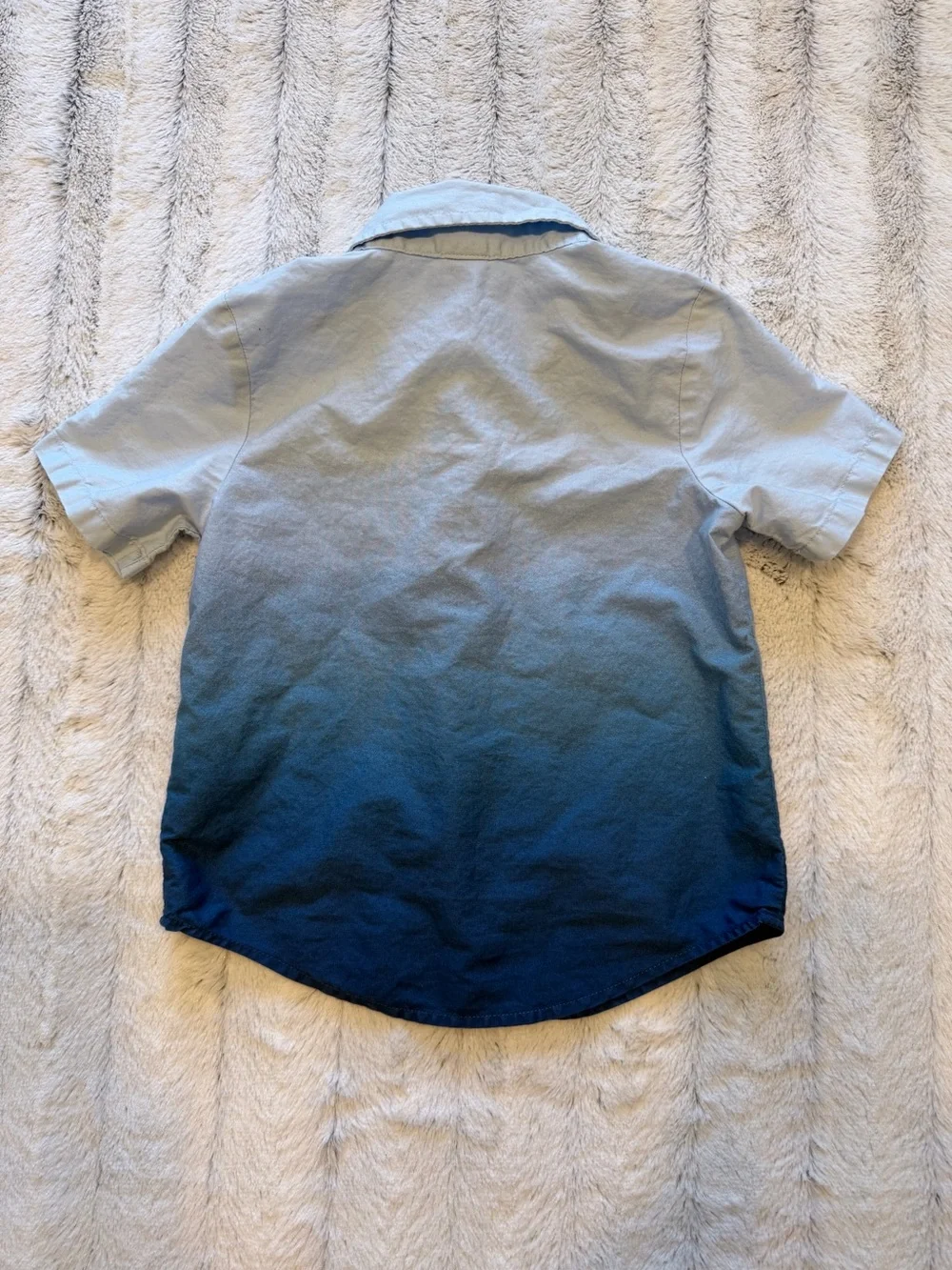 Old Navy Boys Blue Gradient Short-Sleeve Button-Down Shirt